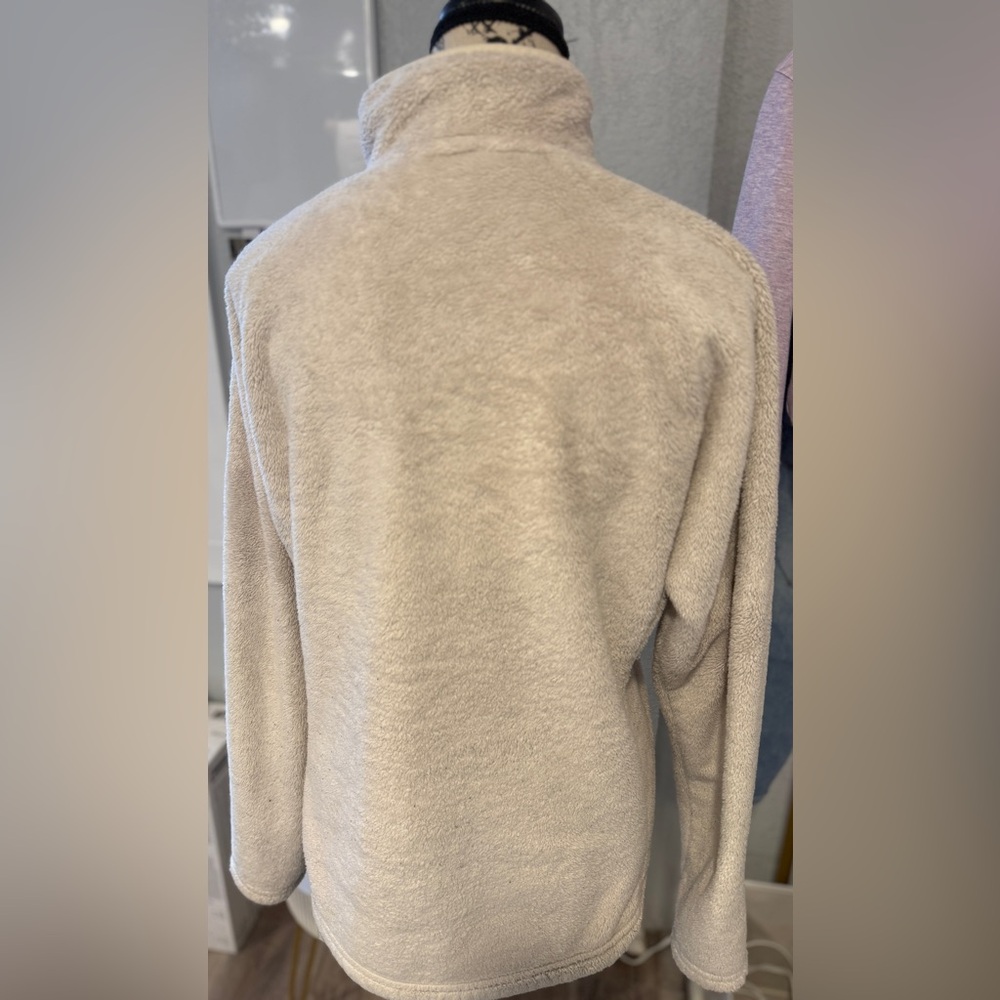 The North Face Women’s Fleece Pullover 1/4 Zip Cream Beige Size L - Picture 9 of 14